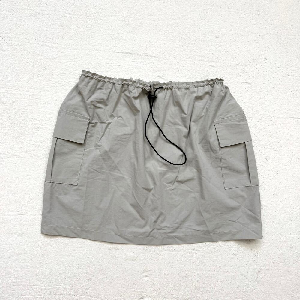 Pretty Garbage Gray Cargo Mini Skirt Size Small Adjustable Waist